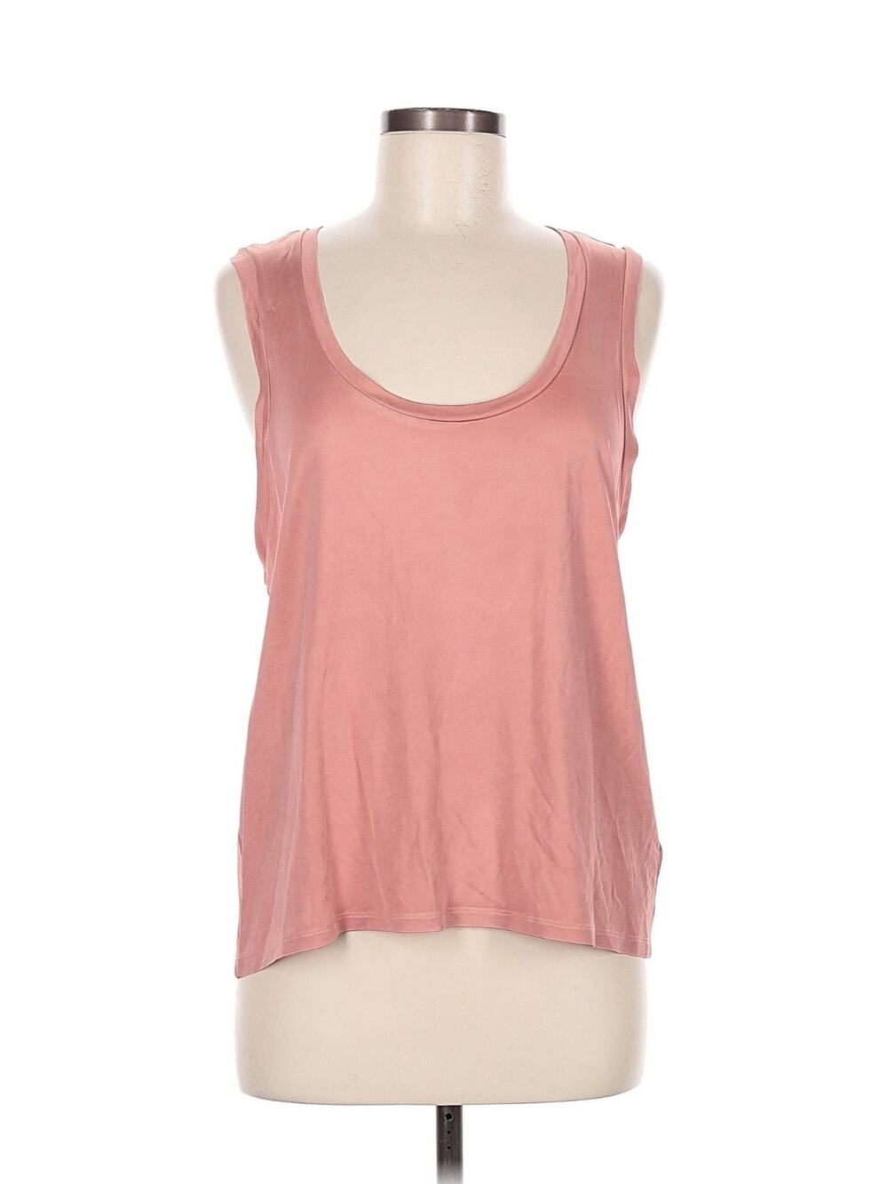 AllSaints Tessa Cami Desert Sands Pink Ruched Racerback D-Ring 100% Viscose 8